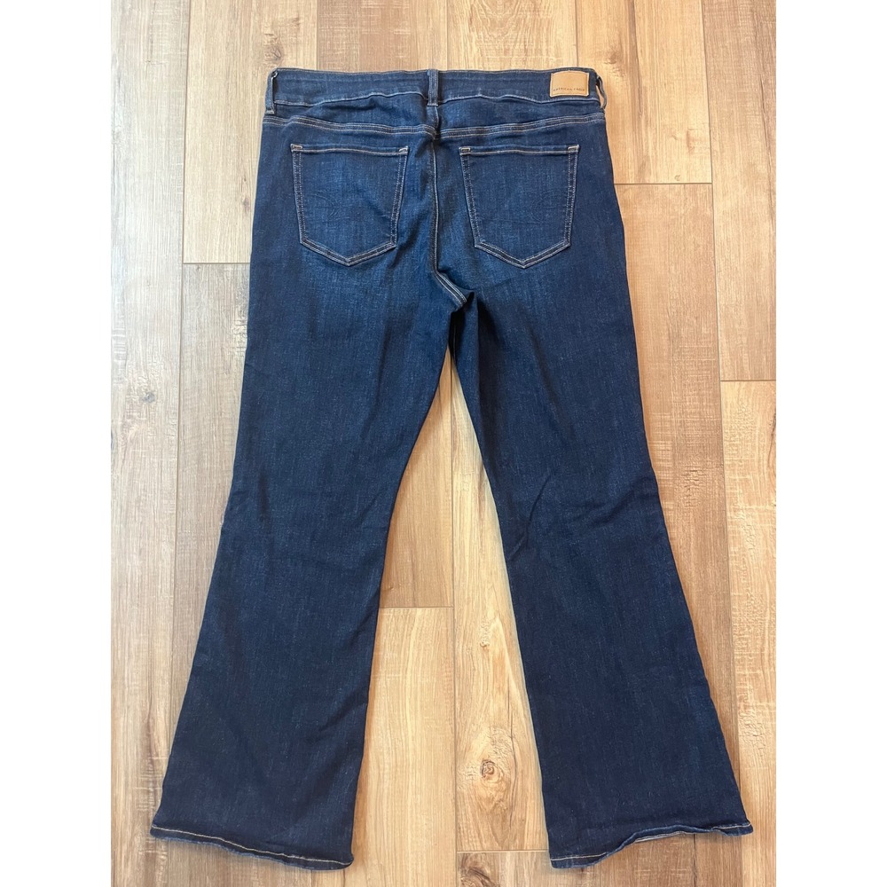 American Eagle Kick Boot Jeans Dark Wash Next Level Stretch Size 16 Short - Picture 3 of 7